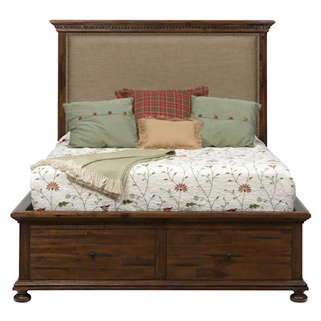 Queen Size Upholstered Bed with Storage